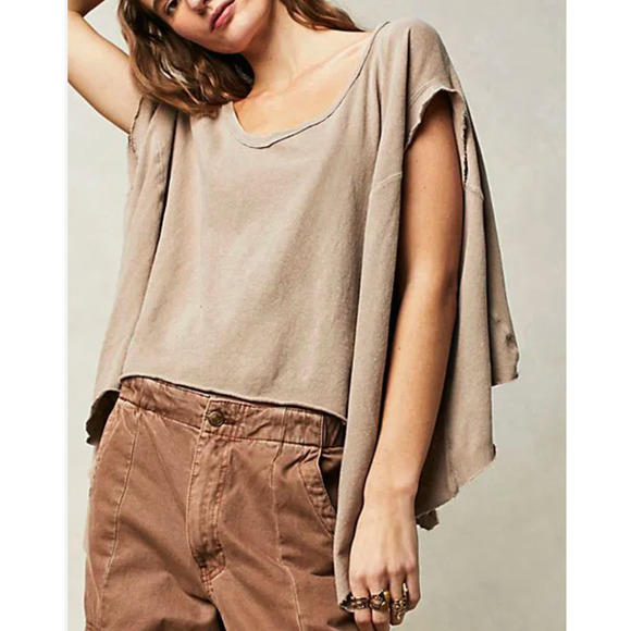 2/$50 Free People NWOT Free People We The Free Angel Tee Blue XL - Picture 4 of 4